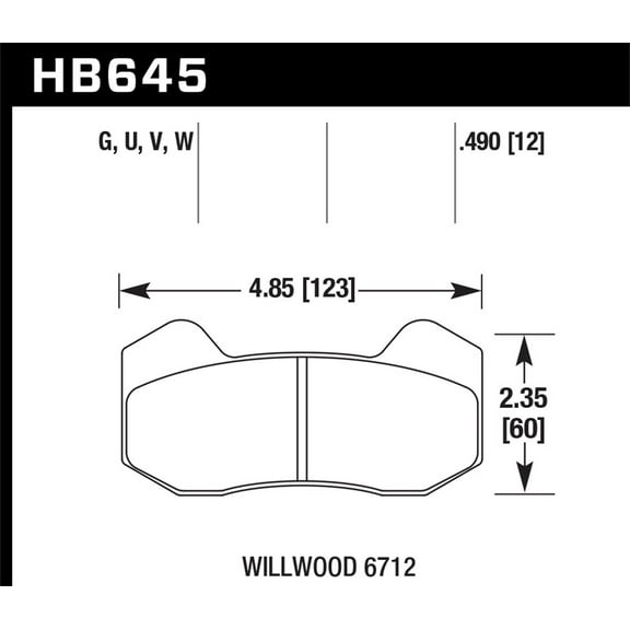 Hawk Wilwood DynaPro 6 (Type 6712) DTC-70 Brake Pads