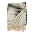 thumbnail image 3 of Saro Lifestyle Fringe Finesse Textured Stripe Woven Throw Blanket, 3 of 4