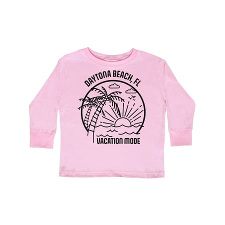 

Inktastic Summer Vacation Mode Daytona Beach Florida Gift Toddler Boy or Toddler Girl Long Sleeve T-Shirt