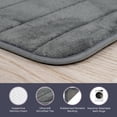 thumbnail image 5 of Somerset Home 2PC Memory Foam Bathroom Rug Set with Microfiber Top, Gray, 5 of 7