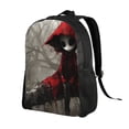 thumbnail image 2 of Balery Dark Red Hooded Girl Mochila - Mochila Estilosa y Duradera para Laptop de 15 Pulgadas con Tela Oxford Impermeable, 2 of 8