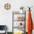 thumbnail image 4 of Yayeee 10" Wall Clock Battery Operated Quartz Round Silent Non-Ticking Home Decor, Retro Black Stars, 4 of 6