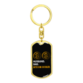thumbnail image 4 of Mari Papa Bitcoin Hodler Crypto Acier Inoxydable Ou 18k or Premium Pivotant Chien Tag Porte-Clés, 4 of 8