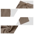 thumbnail image 5 of Mens Casual Pants Drawstring Elastic Waist Lightweight Linen Pants Loose Fit Straight Legs Beach Trousers Coffee S, 5 of 9
