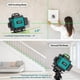 thumbnail image 2 of Nivel láser de 16 líneas con luz verde infrarroja, nivelación automática 3D, alta precisión, incluye 2 baterías y cargador, diseño para EE. UU., bolsa de tela incluida., 2 of 6