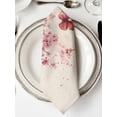 thumbnail image 2 of nqOlkjepod Pink Butterfly Cloth Napkins Set of 4 Reusable Dinner Napkins, Vintage Pastoral Spring Flowers Floral Cocktail Napkin Washable Table Napkins for Wedding/Holiday Party/Baby Shower 20"x20", 2 of 8