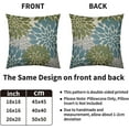 thumbnail image 4 of Blue Green Grey Gray Pillow Covers 16X16 Inch Set of 2, Modern Dahlia Floral Print Decorative Throw Pillow Covers Outdoor Farmhouse Cushion Case for Home Couch Sofa Bed Decoration, 4 of 5