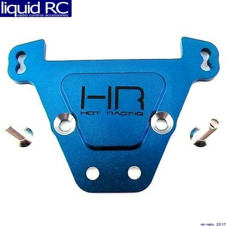 Rear Tie Bar - Hot Racing RVO13A06 Blue Aluminum Rear Bulkhead Tie Bars