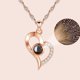 thumbnail image 3 of 100 Languages I Love You Heart Necklace Eternal Rose Gift Box Creative Silver Heart Necklaces For Women, 3 of 5
