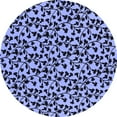thumbnail image 1 of Ahgly Company Machine Washable Indoor Round Oriental Blue Industrial Area Rugs, 7' Round, 1 of 4