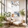 thumbnail image 6 of Canvas Wall Art, Navy Blue Pumpkin Fall Framed Canvas Prints for Living Room Hallway, Thanksgiving Maple Leaves Branches Gallery Wrapped Wall Decor for Home Office, Gifts, 30"x60" Ship Next Day, 6 of 9