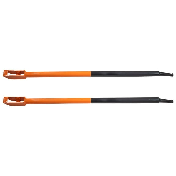 2 Pack 40" Combination Winch Bar for Flatbed Trailer - Black & Orange Powder Coated Carbon-Steel Combo Winch Bar with Non-Slip Handle & Square Head for Chain Lever Binders