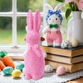 thumbnail image 4 of YoGold Glitter Easter Bunny Decor, Glitter Foam Bunny Ornaments Garden, Easter Decora For Party Home Office Yard, Spring Table Shelf Decor Standing Rabbit Miniatures Statue Favors A, 4 of 6
