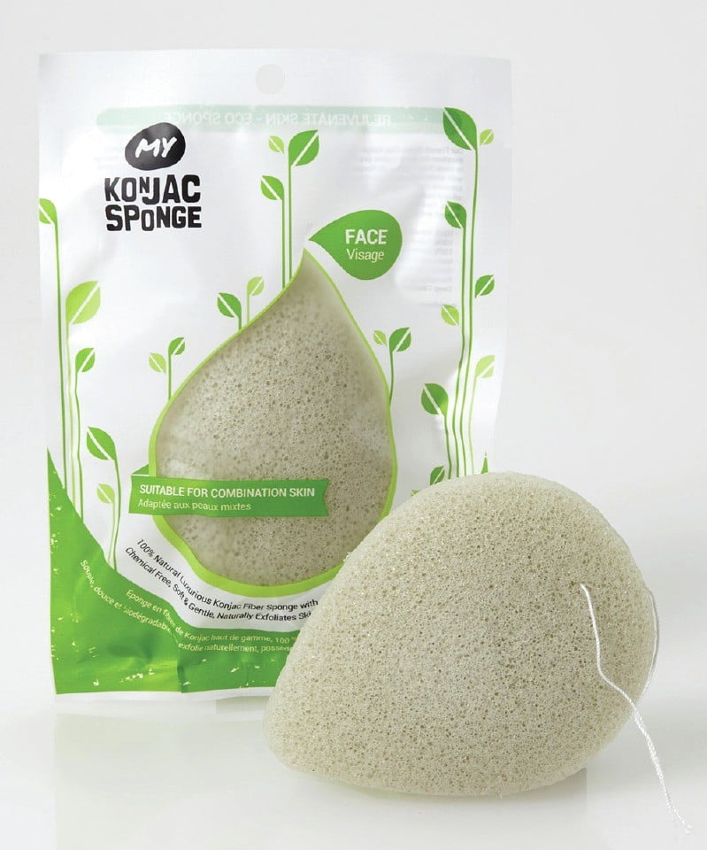 My Konjac Sponge All Natural Fiber French Green Clay Facial Sponge