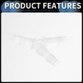 thumbnail image 3 of Automotive Vacuum Tubing Connector, 1/4" Car Y Shaped 3 Way Vacuum Line Fittings Plastic Translucent, 5 Pcs, 3 of 7