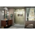 thumbnail image 2 of DreamLine Unidoor-X 58 1/2-59 in. W x 72 in. H Frameless Hinged Shower Door in Brushed Nickel, 2 of 9