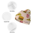thumbnail image 3 of Lsque Hamburger Pizza Coke Pattern Knitted Beanie, Unisex Winter Hat, Knit Hat Winter Beanies Thick Fisherman Beanies Cuffed Plain Skull Caps, 3 of 6