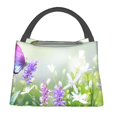 thumbnail image 1 of Fotbe Purple Butterfly On Wild Bolsa Térmica Portátil con Estampado, Bolsa de Entrega de Alimentos Aislada, Bolsa Reutilizable de Gran Capacidad para Comidas y Supermercado, 1 of 6