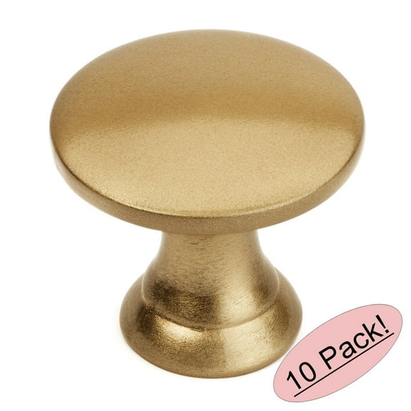 Cosmas 4545GC Gold Champagne Cabinet Hardware Round Knob - 7/8" Diameter - 10 Pack
