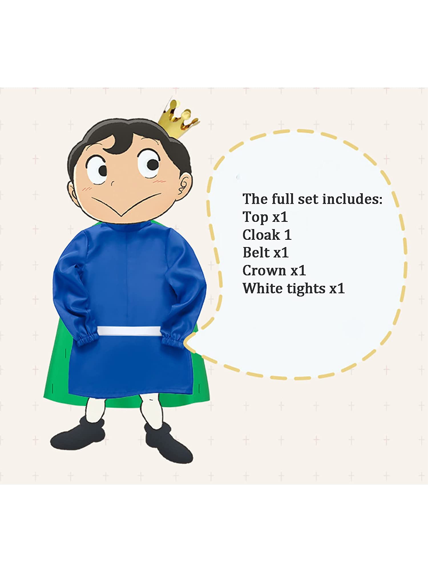 Anime ousama ranking bojji cosplay traje adulto e crianças príncipe terno  superior manto coroa cinto ranking