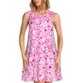 thumbnail image 1 of Balery Breast Cancer Awareness2 Vestidos de verano para mujer con estampado: vestido holgado sin mangas, vestido playero informal y cómodo para días calurosos., 1 of 7