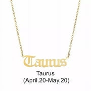 Shopping By Eve - Taurus Zodiac Necklace Stainless Steel Constellation Sign Pendant Necklace for Women Horoscope Astrology