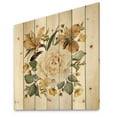 thumbnail image 2 of Designart 'Ancient White Rose' Traditional Print on Natural Pine Wood, 2 of 5