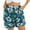 Blue, variant on Women's Summer Floral Beach Shorts Casual Elastic Waist Drawstring with Pockets Board Swim Trunks