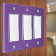 thumbnail image 3 of WIRESTER 3-Gang Decorator Light Switch Plate/Wall Plate Cover, Solid Orchid Purple, 3 of 6