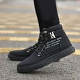 thumbnail image 6 of YLYL Men's High-Top Sneakers Round Toe Lace up Slip Resistant Fashion Casual Walking Shoe, 6 of 9