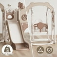 thumbnail image 4 of 12 In1 Elk Toddler Slide, Kids Indoor Slide For Toddlers ,baby Slide For Indoor Outdoor With Basketball Hoop And Telescope, L Shaped Slide For Kids Toddler Slide Playset, 4 of 7