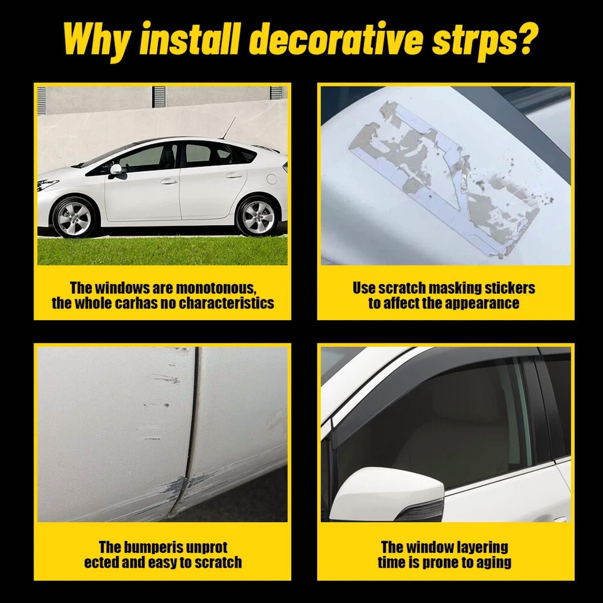 BUTTERFLY- Anti Scratch Door Sill Scuff Tape Protection Car Transparent Vinyl Film Sticker