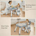 thumbnail image 4 of Baby High Chair, 15 in 1 Convertible Highchair for Babies & Toddlers, Booster Seats with Tray, High Chairs with Baby Activity Center (Grey), 4 of 7