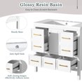 thumbnail image 6 of Harper & Bright Designs 36" Bathroom Vanity Sink Combo, Bathroom Storage Cabinet with Drawers, Single Sink Bathroom Vanity with Soft Closing Doors, White, 6 of 14