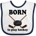 thumbnail image 3 of Inktastic Future Hockey Player Born to Play Hockey Boys Baby Bib, 3 of 4