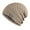 Khaki, variant on Foldable Knitted Beanie for Women Winter Warm Ear Protection Slouchy Soft Wool Blend Cap Coffee