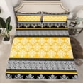 thumbnail image 2 of Feelyou Hippie Boho Damask Full Size Sheets, Retro Bohemian Style Bed Sheets, 4 Pieces, 2 of 7