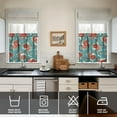 thumbnail image 2 of 2 Panels Kitchen Window Curtains with Rod Pocket over Sink Pioneer Colorful Floral Small Window Treatment Cafe Short Curtains for Bathroom Tier Drapes 27.5x24inch, 2 of 4