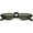 Black / Green, variant on Geometric Rectangle Sunglasses Raised Nose Bridge Neutral Colored Lens 52mm (White / Smoke)