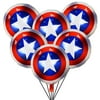 6 PCS Superhero Balloons Captain America Balloons Birthday Party Balloon US Flag Balloon US Balloon