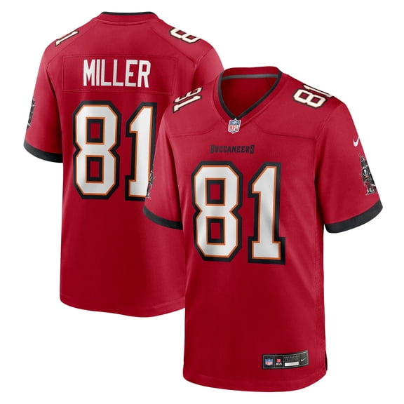 Men's Nike Ryan Miller Red Tampa Bay Buccaneers Team Game Jersey