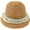 Khaki, variant on Ruffle Lace Trim Straw Bucket Hat Floppy Sun Cap for Beach Tea Parties 56-58cm