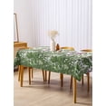 thumbnail image 3 of Spring Botanical Rectangle Tablecloth, Watercolor Floral Flowers Leaves Retro Rustic Waterproof & StainResistant Tablecloth, Washable Oil-proof Table Cover for Dining/Party/Wedding/Buffet 54x108 In, 3 of 9