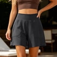 thumbnail image 4 of Sokhug High Waist Casual Athletic Shorts for Women Lightweight Loose with Pockets Daily Walking Silm Fit Solid Color Travel Outdoor Workout Shorts, 4 of 6
