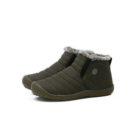 

Crocowalk Winter Boots for Women Men Warm Furry Snow Ankle Boot Flat Booties Shoes