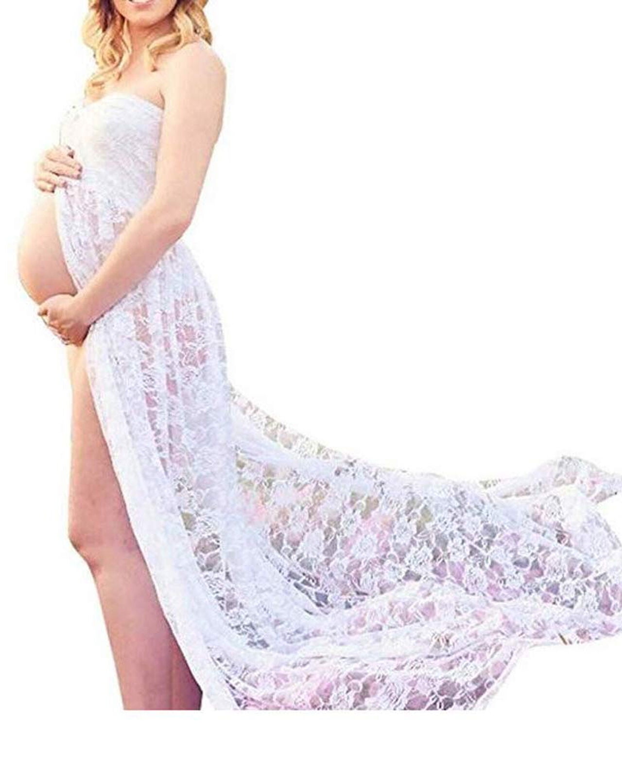 Pregnancy & Maternity Lace Boob Tube Maternity Dress for Photo Shoot ...