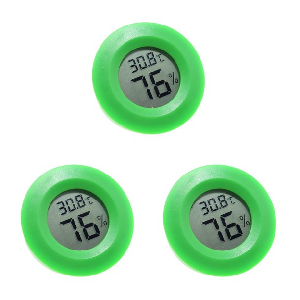 Matsuzay Mini termómetro con pantalla LCD Higrómetro digital electrónico inalámbrico Equipo operado de temperatura Verde Type1 NO1