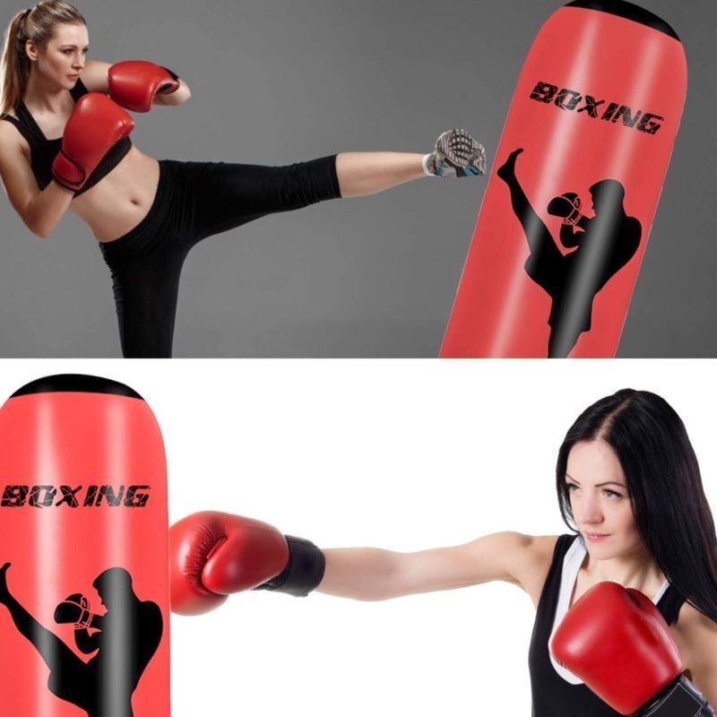 Ambifirner 67 inch Punching Bag for Adults Boxing Equipment: Standing Heavy Bag with Pump for Kid - Freestanding Inflatable Kickboxing Bags