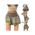 thumbnail image 1 of 2022 Ladies Summer Autumn Bust Skirt Girls Casual Floral Printing Double Layer Splicing Short Half Skirt, 1 of 8