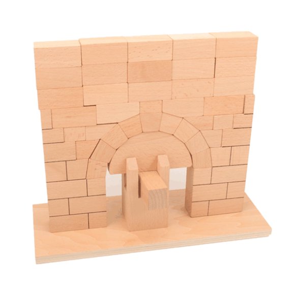 Wooden Building Block Preschool Roman Arch Bridge Toy for Teens Montessori Toy